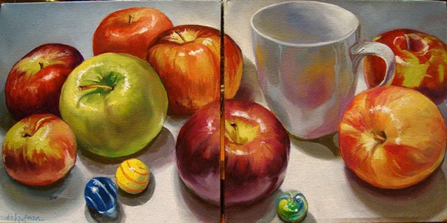 Apples and Cup Diptyct