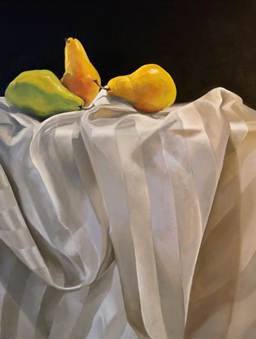 Pears on Fabric