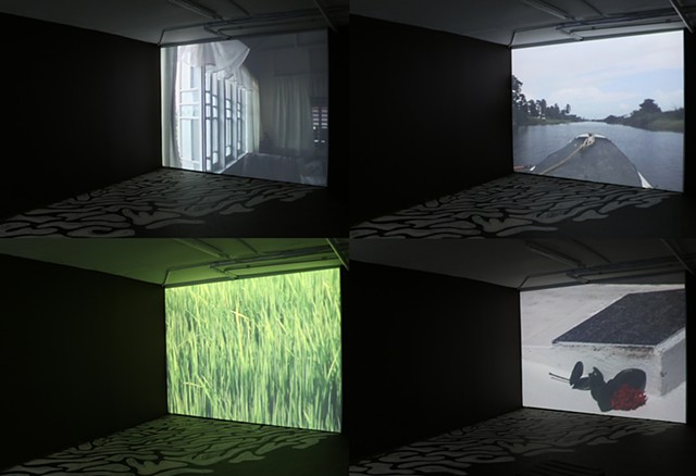 Composite image of video installation