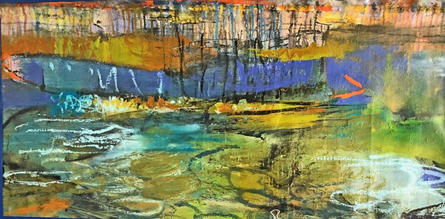 abstracct, atmospheric, evocative of watery landscape