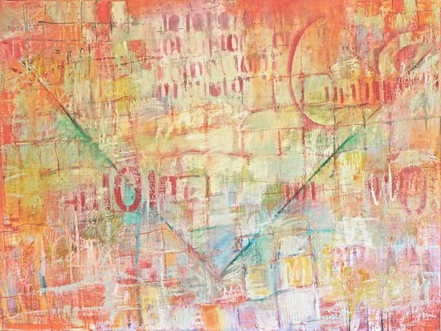 Abstract, richly textured, heightened color
