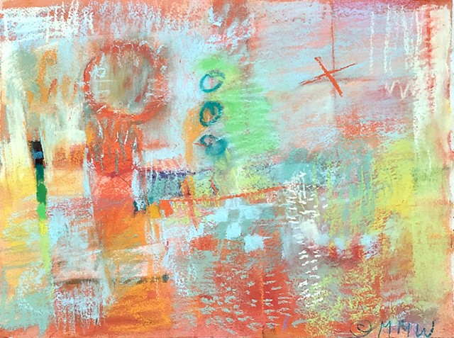 Abstract, textured markmaking