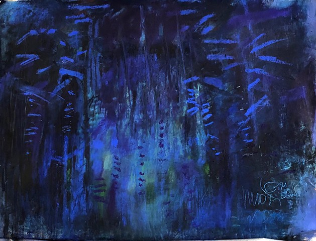 abstract, low contrast, moody forest