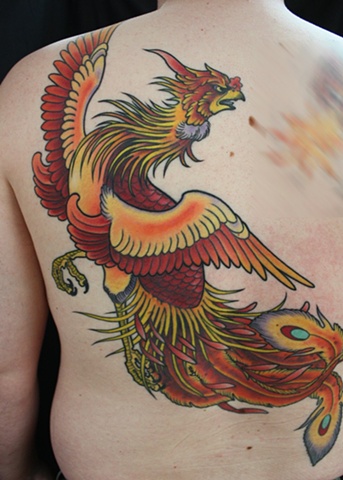 japanese phoenix back tattoo by Danny Gordey Ink Machine Edmonton Canada