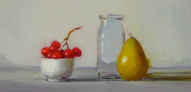 Red Grapes with Pear