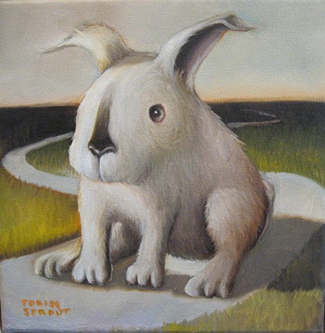 "Bunny Sitting on the Trail"