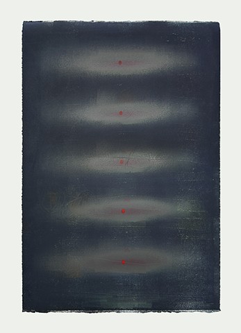 Aberration in green/grey with red dot