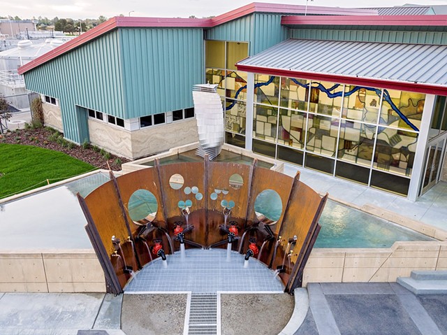 A three acre educational campus featuring interactive exhibits and public art that portray the regional watershed and environmental concepts.