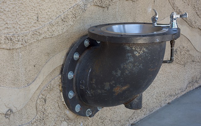 reclaimed pipes, art sinks, art drinking fountains, Boise Public Art