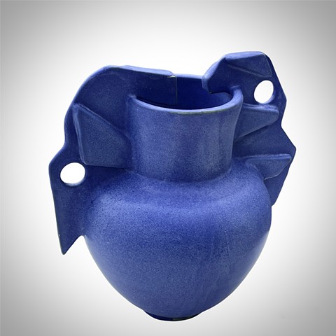 Constructivist Blue Vase