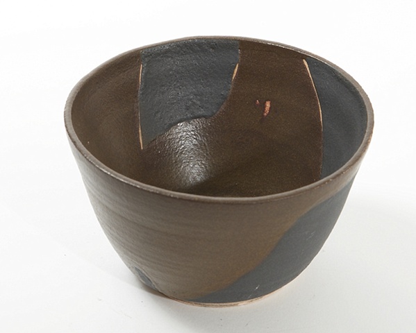 Brown and black bowl