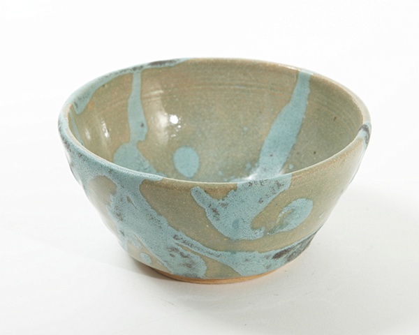 Clear and blue bowl