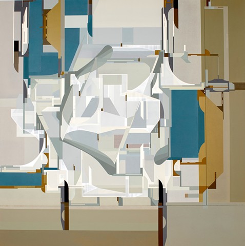 Isolated incident 4  2020  60 x 60  Acrylic Polymer on Masonite Panel 