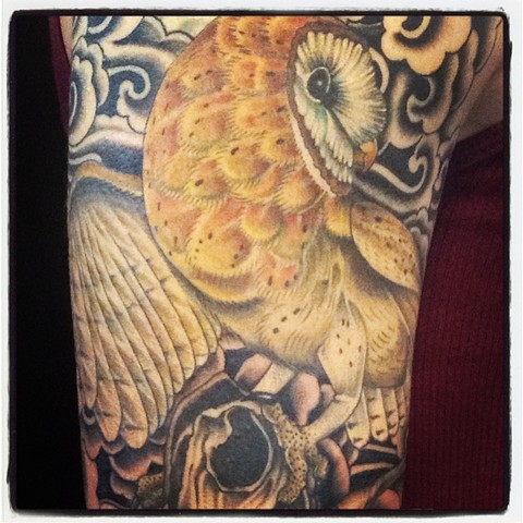 owl sleeve 2 tattoo