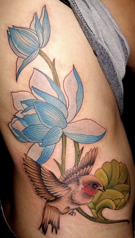 lotus/bird