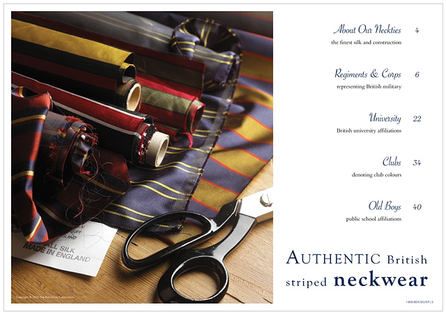 2010 Ben Silver Regimental Tie collection catalog