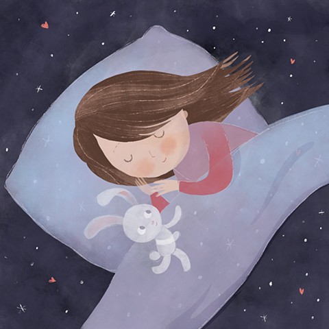 bedtime, sleepy time, sleep, dream, girl sleeping, space, stars, Violet Lemay