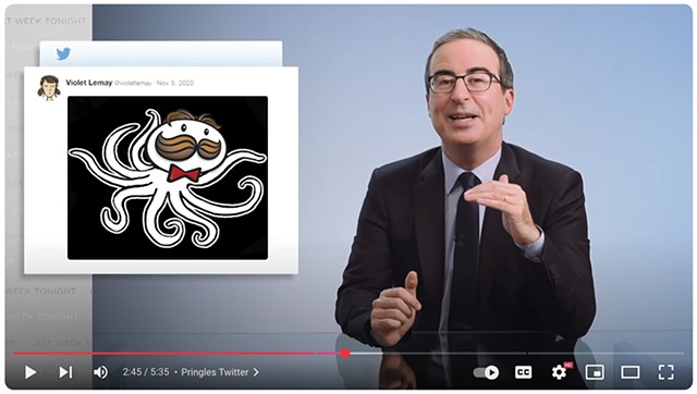 Violet's art on Jon Oliver's "Last Week Tonight"