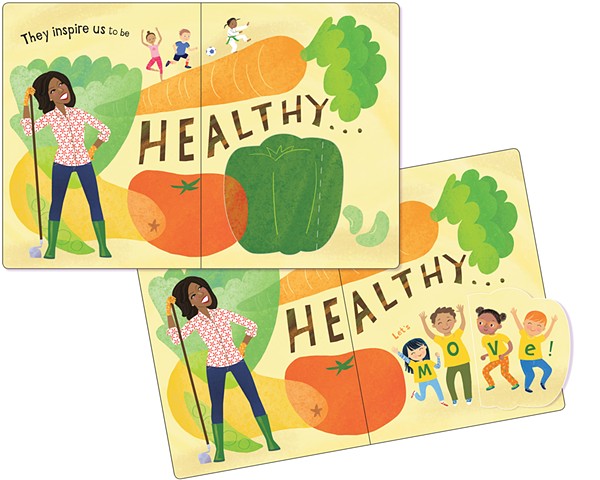 Violet Lemay, children's book illustrator, author, children's book writer, Obama, Barack Obama, Michelle Obama, lift the flap, book, biography, history, Let's Move, veggie garden, healthy
