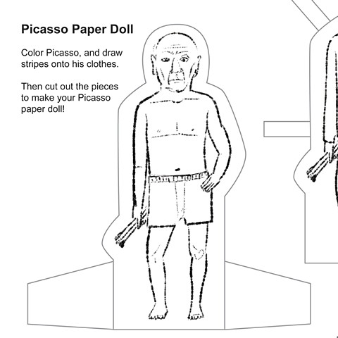 STRIPES: Picasso Paper Doll and Drawing Activity