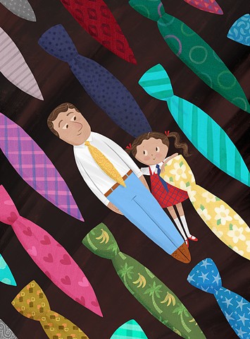 Violet Lemay, Illustration, illustrator, A Maker of Dresses, ties, picture book