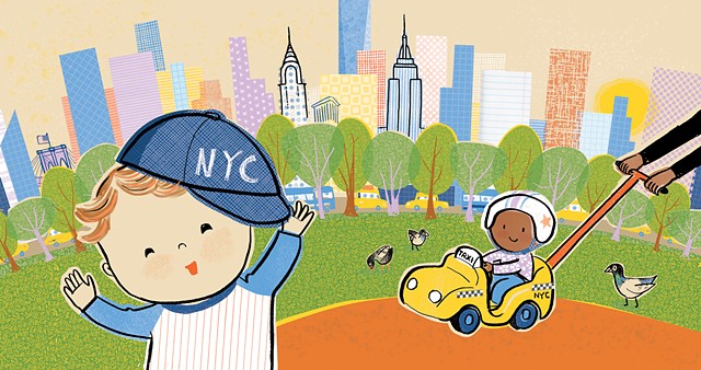 NYC, New York City, New York baby, taxi, Central Park, city kids, Violet Lemay