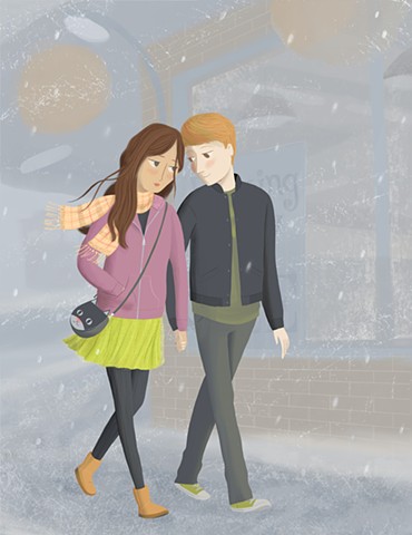 Violet Lemay, Young Adult book cover, kidlit artist, illustration, teens, teens in love