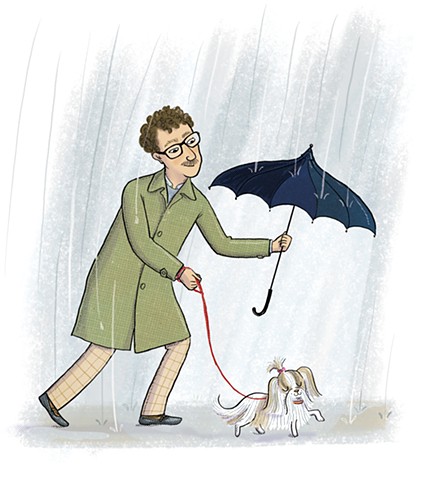 Kurt Vonnegut, Vonnegut's dog Pumpkin, Violet Lemay, Artists and Their Pets, kidlit artist, middlegrade artist, children's book illustrator, picture book illustrator