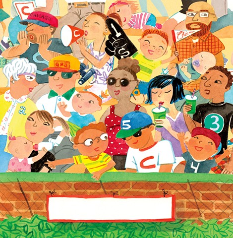 Violet Lemay, children's book illustrator, baseball fans, bleachers, Chicago Baby