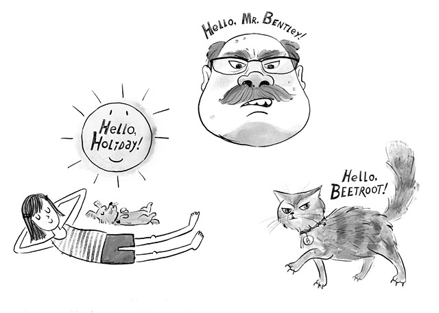 Middle Grade Illustration, black and white illustration, MG fiction, Violet Lemay, lettering, calligraphy