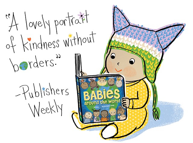 Babies Around the World, Publishers Weekly, review, racial harmony, global village, babies, baby book, board book, Violet Lemay