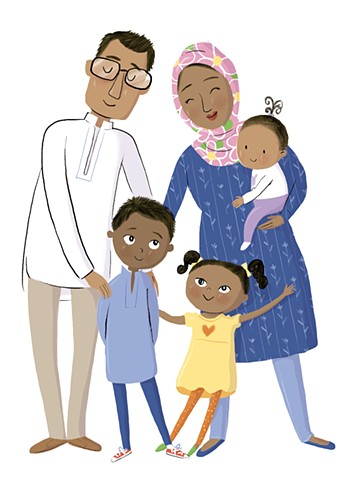 Violet Lemay, picture book, children's book illustrator, Ramadan, Muslim family, diverse illustration, cool illustration style