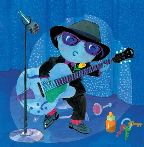 Violet Lemay, children's book illustrator, Chicago baby, picture book, baby illustration, blues baby