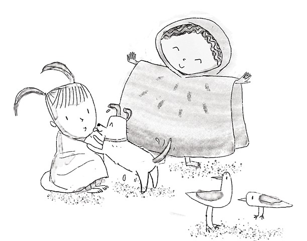beach towels, Violet Lemay, children's book illustrator, picture book illustrator, character design