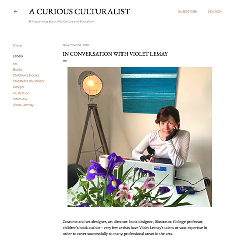 Interview by Sonia Sevek for A Curious Culturalist