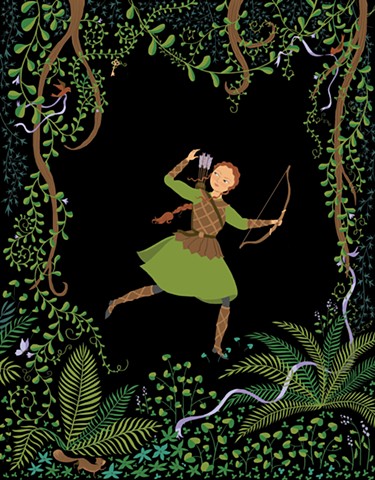 Violet Lemay, book cover, cover artist, middle grade, YA, young adult book cover, cover design, archer, archery, floral, flora