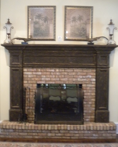 Antiqued FIreplace