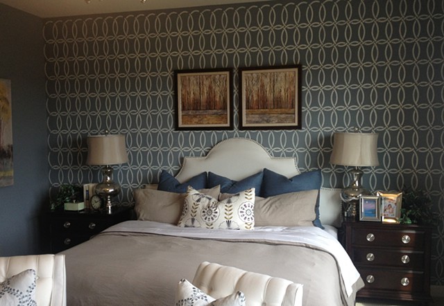 Stenciled Accent Wall
