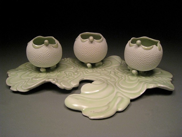 Water Ripple tea bowls Set II
