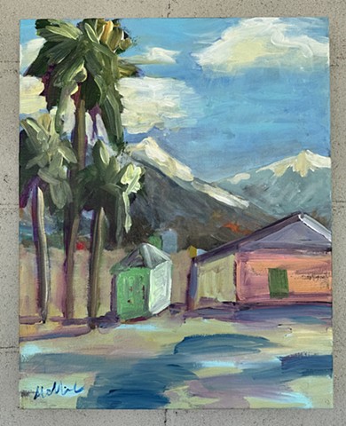 Acrylic on 16x20" canvas with 1.5" wrapped sides, wired and ready to hang.