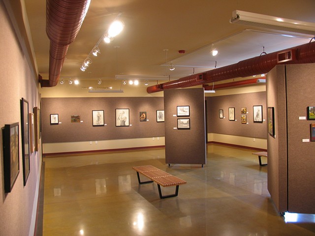 Exhibition of drawings, paintings and sculpture by Stephanie Magdziak and Ron Berlin, in the Kresge Art Gallery at Olivet College, Michigan.