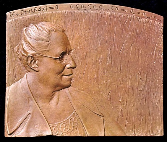 Obverse of Emmy Noether Plaquette, commissioned by the International Mathematical Union.