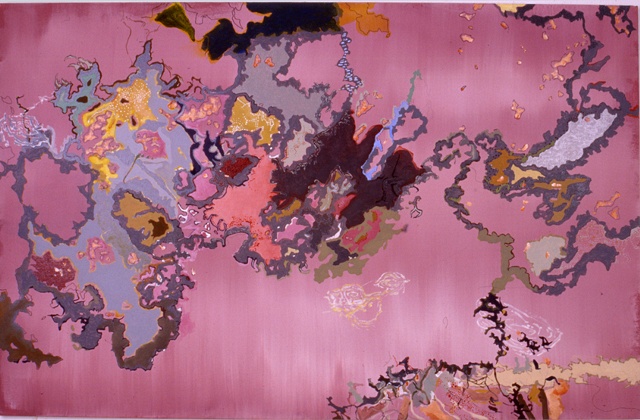 "Purple Map"
acrylic and enamel on canvas
42 x 66"
2004
private collection