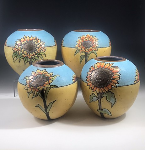 Four Ukraine Vases