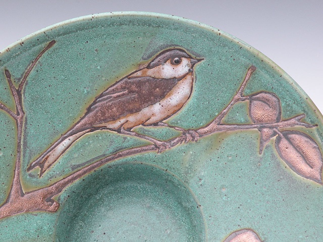 Closeup of April Bird Plate