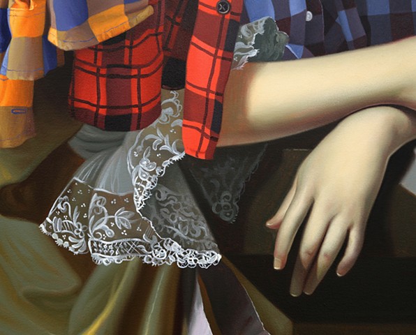 The Artist’s Wardrobe: Mary Greene (after Copley), detail