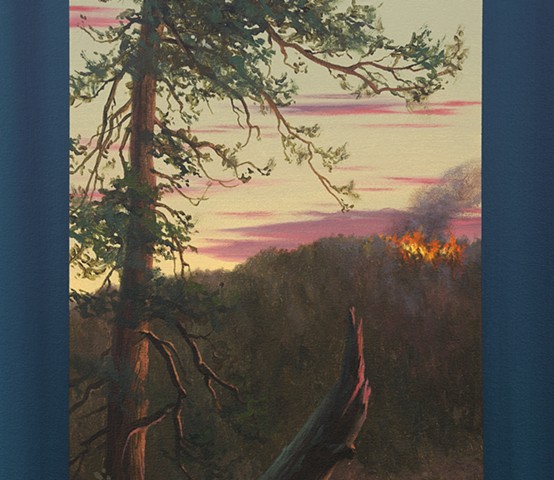 'Sunset and Glowing Green Curtain Study (after Church)’, detail