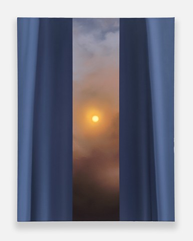 'Wildfire Sunrise and Blue Curtain Study'