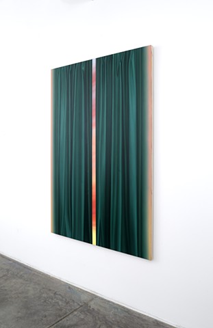 'First Sun and Glowing Green Curtain'