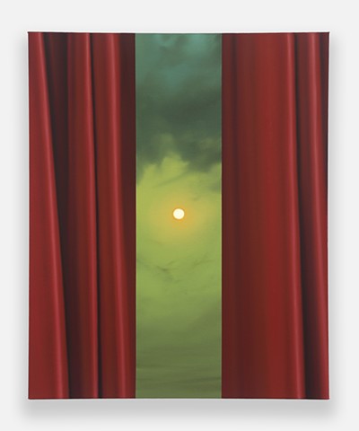 'Storm Sky and Red Curtain'